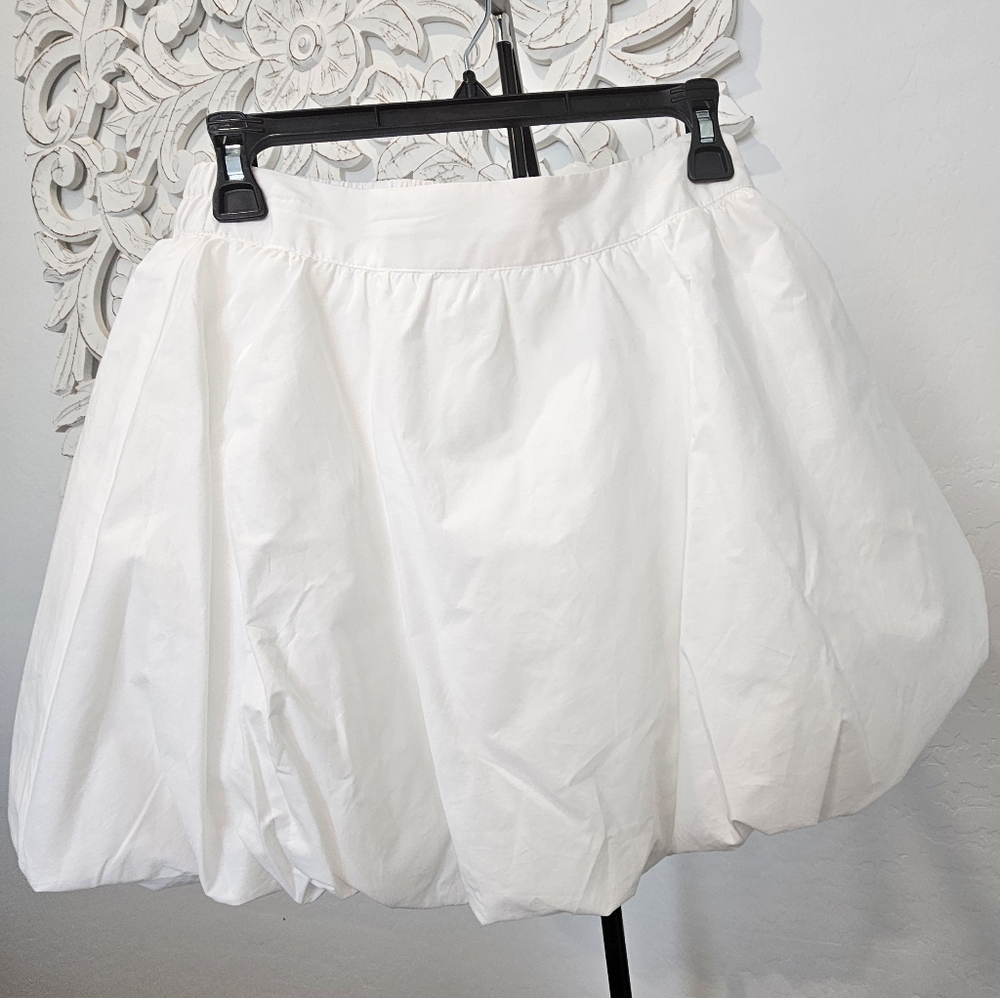 Skies Are Blue Cotton White Bubble Skirt Women's Size X-Small NWT - Picture 2 of 7
